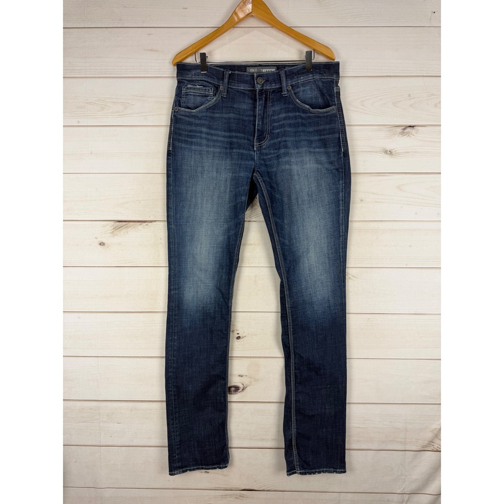BKE Jake Straight Leg Jeans Mens 34XL Dark Wash Denim Blue Stretch
